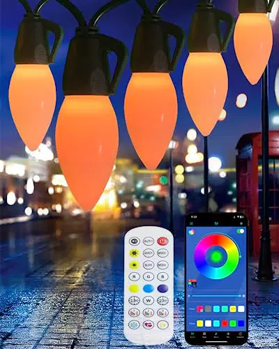 KEEPAQ Catene Luminose a LED per Interni ed Esterni - Controllo App, Dimmerabile, Timer - 15M, Multicolore
