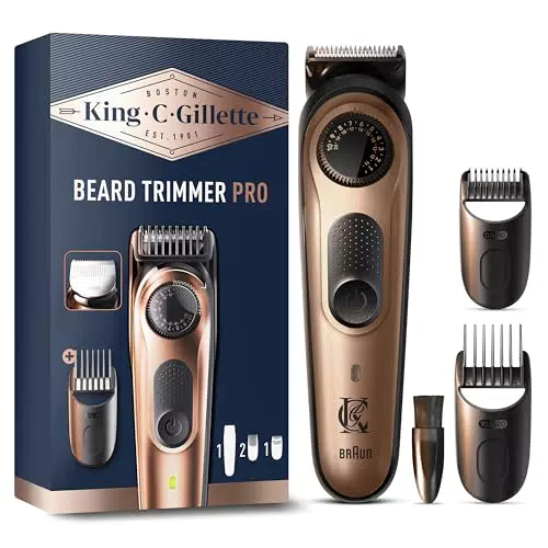Rasoio Elettrico King C. Gillette con Selettore di Precisione e 40 Impostazioni di Lunghezza