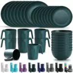 Kyraton Plastic Dinnerware Sets - Piatti e tazze infrangibili per 8 persone