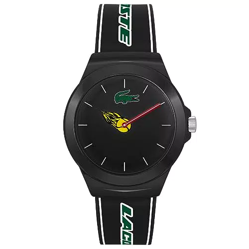 Lacoste Orologio Analogico al Quarzo da Donna con Cinturino in Silicone Nero - 2001270