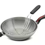 Lagostina Wok in Acciaio Inox 18/10 con Cestello per Friggere e Cottura a Vapore, Ø 28 cm