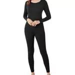 LAPASA Completo Termico Donna Fodera in Micropile Calore Base L41 - Abbigliamento Intimo Invernale Maglia Pantaloni Calzamaglia Tuta Sci Nero X