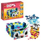 LEGO DOTS Cassetto degli Animali Creativi, Set per Creare un Mosaico Portagioie con Tessere Colorate