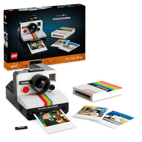 LEGO Ideas Fotocamera Polaroid OneStep SX-70 Kit Vintage di Costruzione