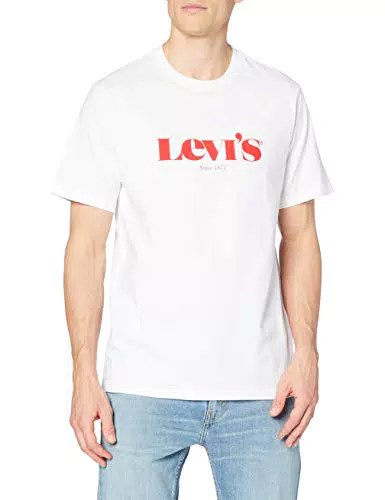 Levi's Ss Relaxed Fit Tee, T-shirt Uomo, Ssnl Logo Mv White