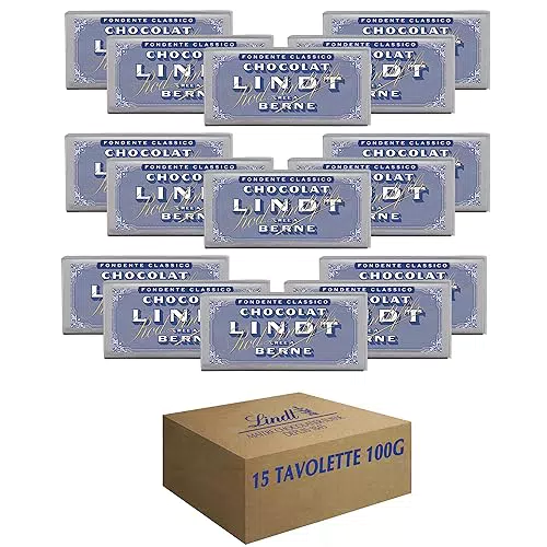 Lindt Tavoletta Classica Cioccolato Fondente, 15 pezzi