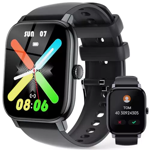Smartwatch LLKBOHA Uomo - Schermo HD 1,85'' - Impermeabile IP68 - Cardiofrequenzimetro - Android iOS