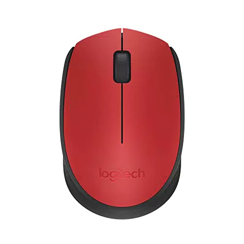 Logitech M171, Mouse senza fili, Rosso
