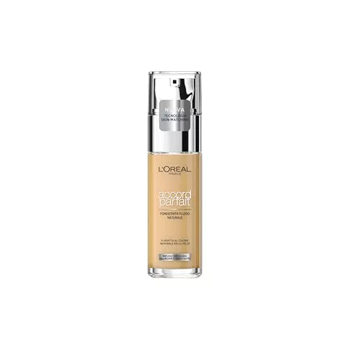L'Oréal Paris Accord Parfait Fondotinta Liquido, 3D/W Golden Beige