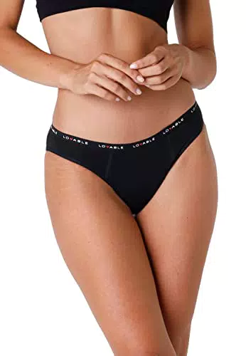 Lovable Slip da Ciclo Mestruale Flusso Abbondante, nero