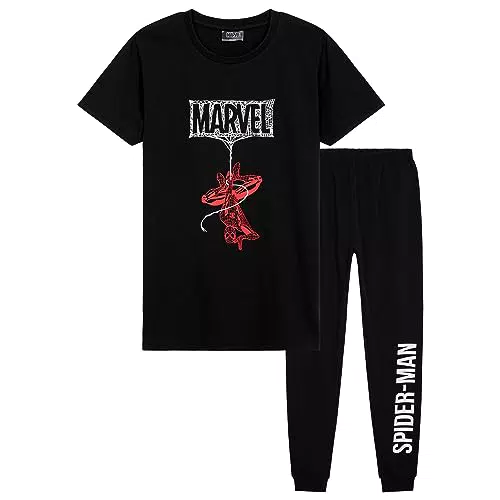 Marvel Pigiama Bambino Spiderman Maniche Corte 4-14 Anni - Gadget Ufficiale Ragazzo
