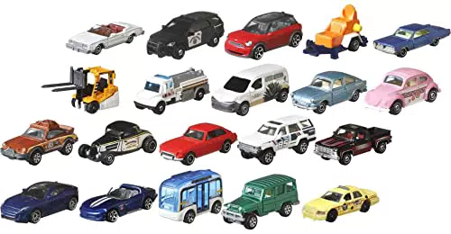 Matchbox - Confezione da 20 veicoli originali e ufficiali da collezione