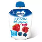 Mellin, Pouch Merenda Latte, Pera e Cacao - 6 Confezioni da 85 gr