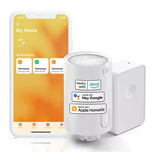 Meross Valvole Termostatiche WiFi con MTS150 Hub, Valvole Termostatiche per Termosifoni