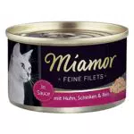 Miamor Filetti fini in gelatina tonno e gamberetti per gatti 24 x 100 g