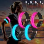 Molbory Braccialetto LED USB, 4 pezzi LED riflettente