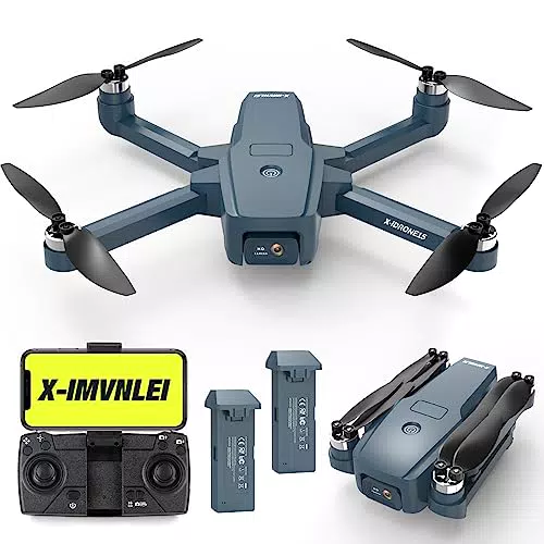 Motore Senza Spazzole Drone X15 2024 telecamere MAX 40 km/h Vento 4 livelli Droni 5GHz WIFI FPV Video Droni professionali per adulti Quadricottero con doppia fotocamera RC UAV Elicottero 2 batterie