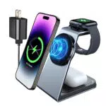 Caricatore Wireless Ni-SHEN 3 in 1 per iPhone, AirPods e iWatch con Adattatore