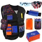 OFUN 56 Pezzi Gilet Tattico per Bambini, Gilet Nerf Elite per Nerf N-Strike Serie Elite