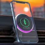 Caricabatterie Wireless Magnetico per Auto 15W Mag-safe Compatibile con iPhone 15/14/13/12 - Presa d'Aria Cruscotto