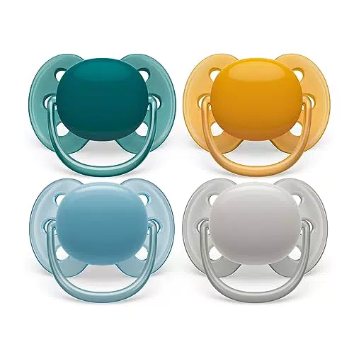 Philips Avent Ciuccio Ultra Soft per Bambini 6-18 Mesi - Senza BPA con Custodia Sterilizzatore