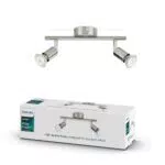 Philips Lampada LED da Soffitto a 2 Luci, Acciaio