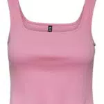 PIECES Pcnukisa Noos BC-Canottiera Cropped Top, Begonia Rosa