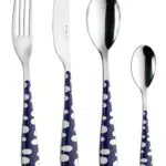 Pinti Inox Servizio 24 Pezzi Bollicine Blu