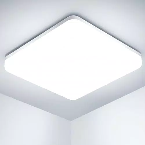 Plafoniera LED Soffitto Quadrata 20W - Lampada da Soffitto Moderna 6500K IP44 per Ufficio e Casa