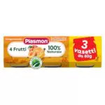 Plasmon Omogeneizzato Frutta 4 frutti con Vitamina C e Frutta Naturale