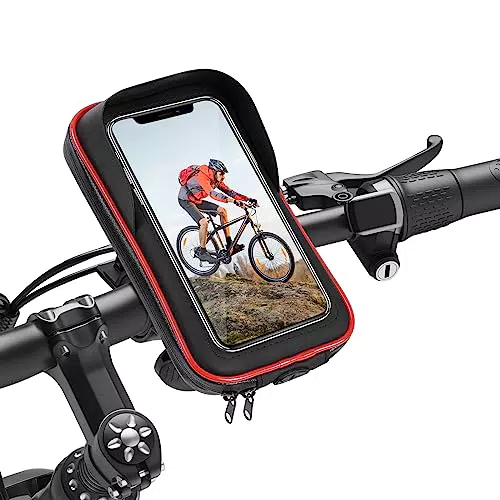 Supporto Telefono Bici Impermeabile con Rotazione 360° e Schermo Tattile - Adatto a Telefoni Fino a 6.3"