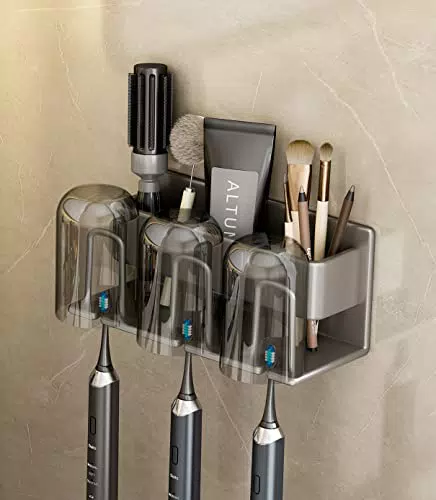 Portaspazzolino da Parete Salvaspazio con 3 Slot - Ideale per il Bagno