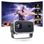 Jimveo E18 Mini Proiettore Portatile WiFi6 Bluetooth HomeCinema 4K