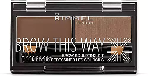 Rimmel London Kit Sopracciglia Brow This Way - Sopracciglia Perfette in 3 Step - Medium Brown - 17.2 g