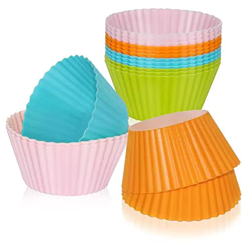 Stampini per Muffin in Silicone per Dolci - Tazze da Forno Riutilizzabili - Friggitrice ad Aria Teglia