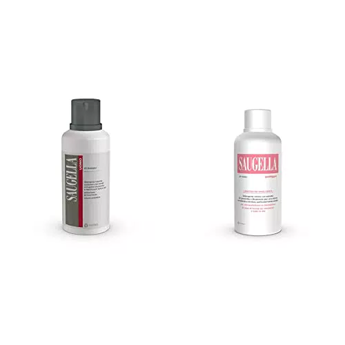Saugella Uomo Detergente Intimo Maschile pH Fisiologico 750 ml & Saugella Poligyn Detergente Intimo Lenitivo