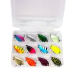 Set di cucchiaini da pesca per trota spinning - Esche artificiali con scatola