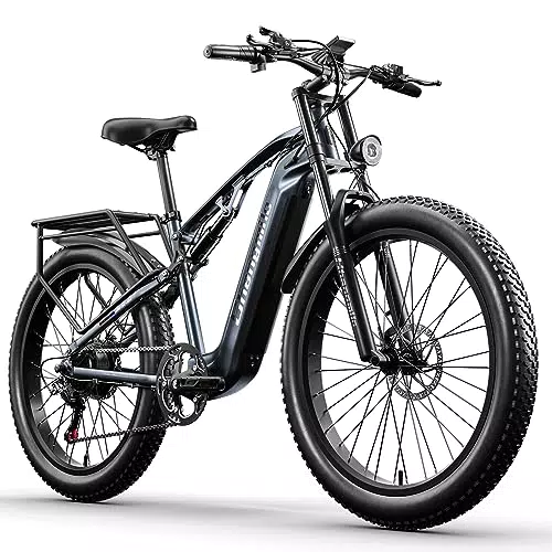 Shengmilo Bicicletta elettrica Bike, mountain bike a piena sospensione da 26 pollici