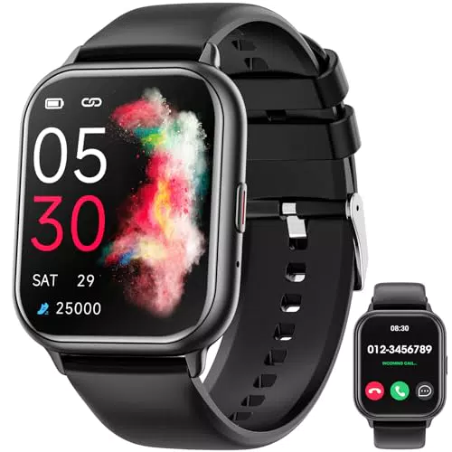 Smartwatch Uomo Donna, 1.85'' Orologio Smartwatch Chiamate e Risposta