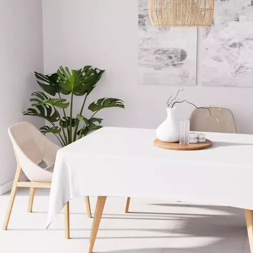 Soleil d'Ocre Tovaglia Antimacchia 140x240 cm Bianco