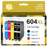Cartucce d'inchiostro Compatibili Epson 604XL per Expression Home e Workforce - Confezione da 5