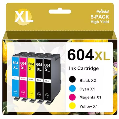 Cartucce d'inchiostro Compatibili Epson 604XL per Expression Home e Workforce - Confezione da 5
