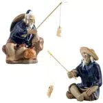 Statua da Giardino, motivo Pescatore 2 Pezzi