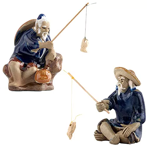 Statua da Giardino, motivo Pescatore 2 Pezzi