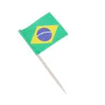 Stobok Bandierine Brasiliane per Cupcake - Decorazioni Feste