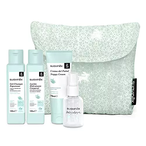 Suavinex Beauty Case da Viaggio - Kit Regalo Neonato con 4 Prodotti Essenziali