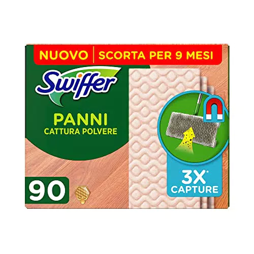 Swiffer Panni Catturapolvere per Parquet: Ideali per Pavimenti con Cera d'Api