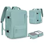 Borse da Cabina SZLX per Easyjet e Ryanair con Porta USB - Zaino da Viaggio Donna - Bagaglio a Mano 45x36x20 - Blu Chiaro