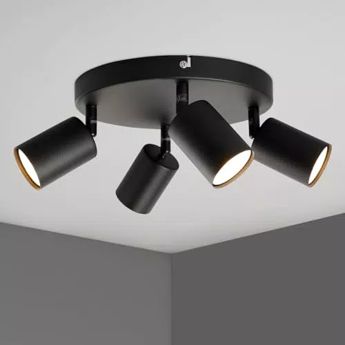 TaFiCo GU10 Lampadario Led Soffitto Orientabili, 4 faretti