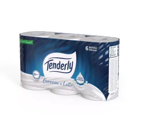 Tenderly Carezza di Latte Carta Igienica Morbid, 6 Rotoli